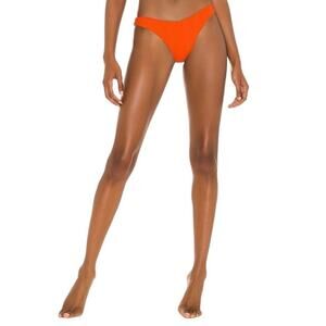 NEW L*SPACE Bikini Bottoms Size Large Cabana Orange Bitsy Cut NWOT Poppy Stripes